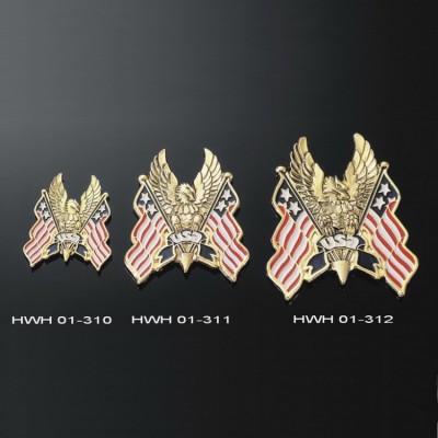 Highway Hawk H01-312 Emblém Eagle/USA Flag 95mm